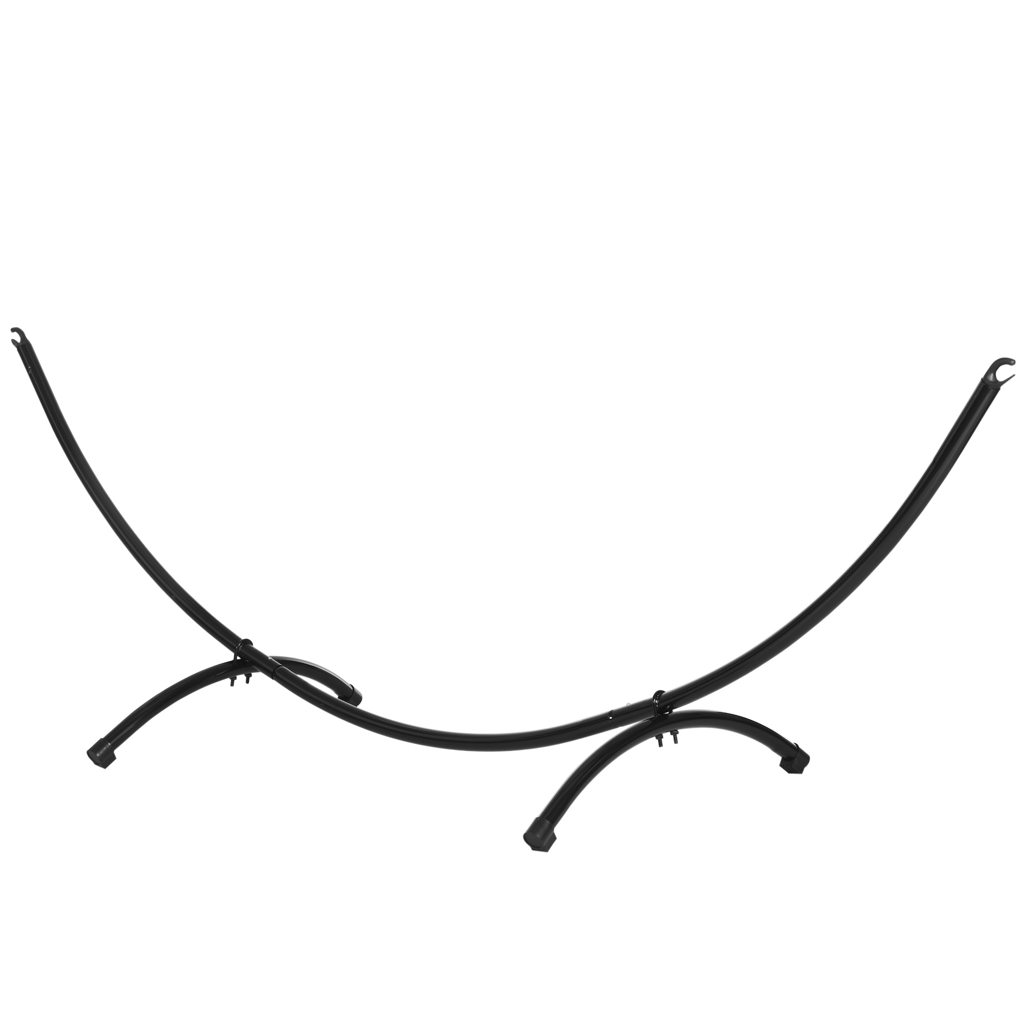 Cadre De Hamac En Acier Pour Usage Extérieur, 300 Cm X 90 Cm X 100 Cm, Avec Câble De Traction, Jusqu'à 120 Kg, Support De Hamac Pour Jardin, Plage, Camping, Noir