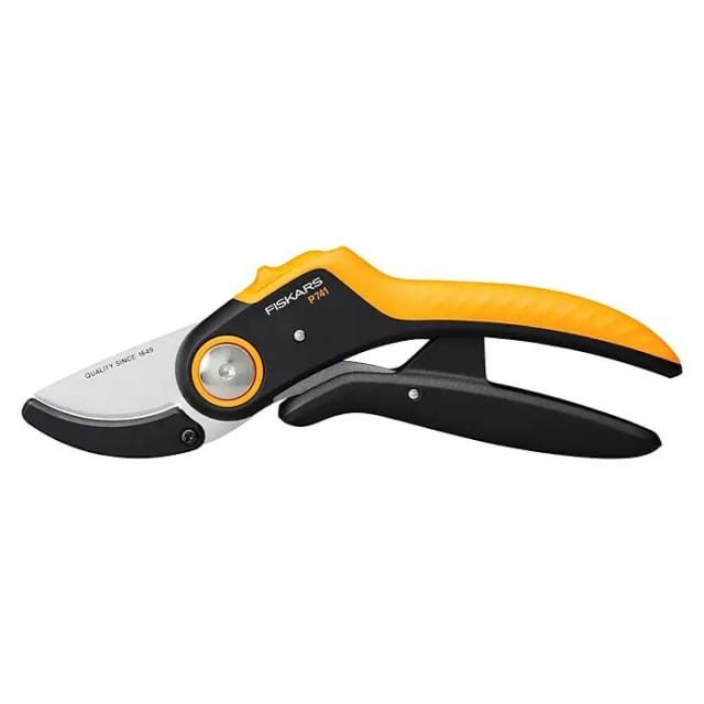 Fiskars Amboss-Gartenschere P741 Plus Power Lever Orange-Schwarz