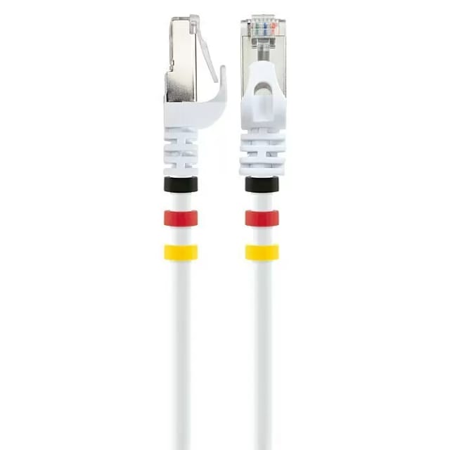 Schwaiger® CAT7 Netzwerkkabel S/FTP inkl. 3 Farbclips - Weiß 20,0 m