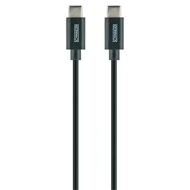 Schwaiger® Typ USB C Sync und Ladekabel Schwarz 2 m