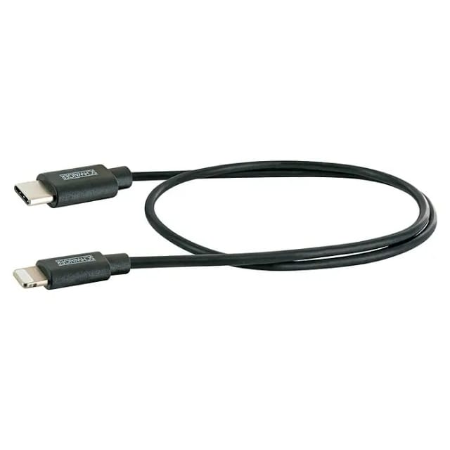 Schwaiger® Apple Lightning Sync und Ladekabel Schwarz 0,5 m