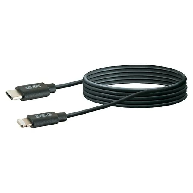 Schwaiger® Apple Lightning Sync und Ladekabel Schwarz 2 m