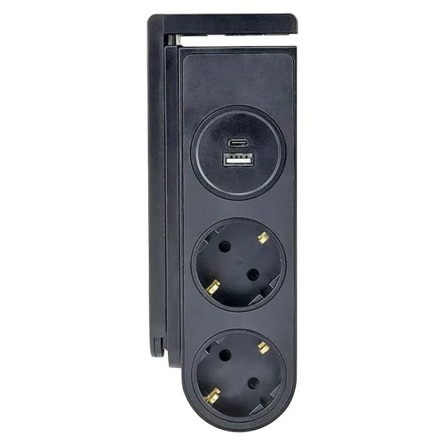 Schwaiger® Tischsteckdosenleiste 2 Schutzkontakt-Steckdosen & 2 USB-Ports