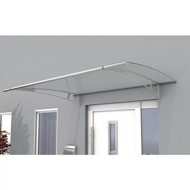 Pultvordach XL Edelstahl/Klar 25 cm x 205 cm x 142 cm