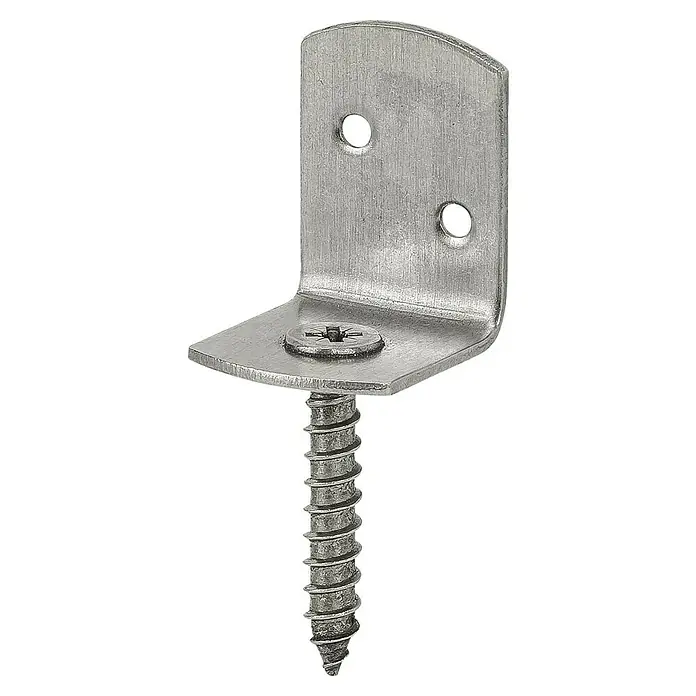 Flechtzaunhalter L-Form Edelstahl 83 mm x 32 mm