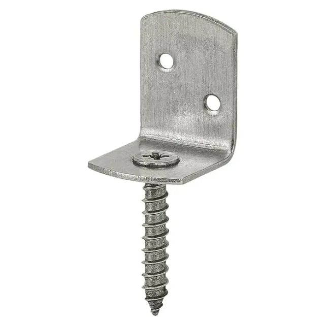 Flechtzaunhalter L-Form Edelstahl 83 mm x 32 mm