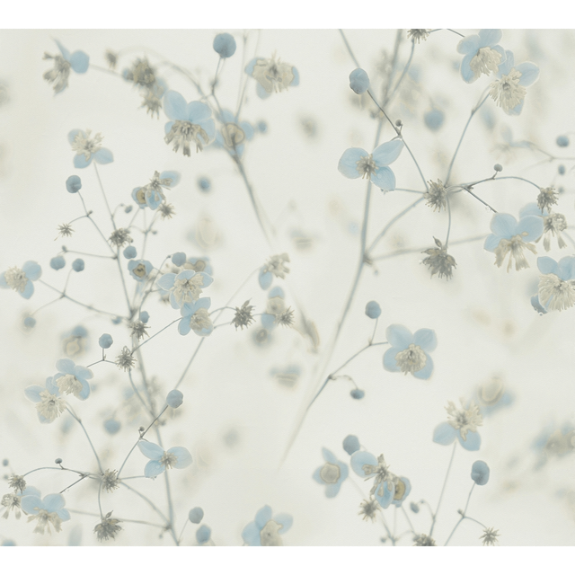 A.S. Création Vliestapete Blumen Cottage Core Blau Weiß