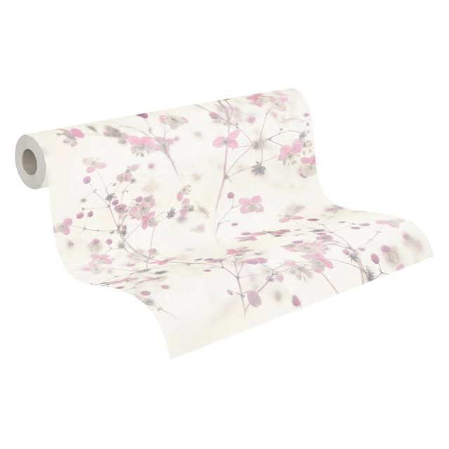 A.S. Création Vliestapete Blumen Cottage Core Rosa Weiß