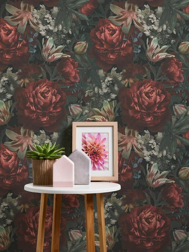 A.S. Création Vliestapete Blumen Rot Grün