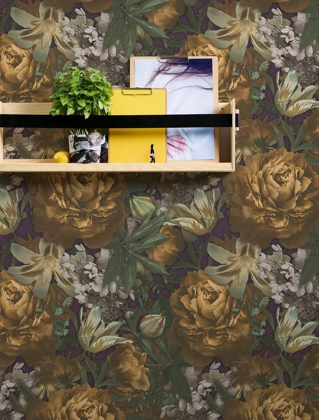 A.S. Création Vliestapete Blumen Bunt Gelb