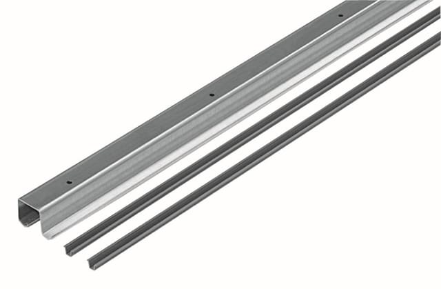 Hettich Doppellauf- und Führungsprofil TopLine 2 2 m Stahl / Kunststoff Weiß