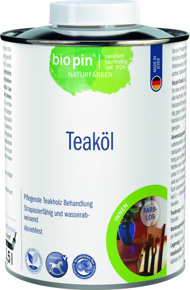 Biopin Teak-Öl Transparent 500 ml