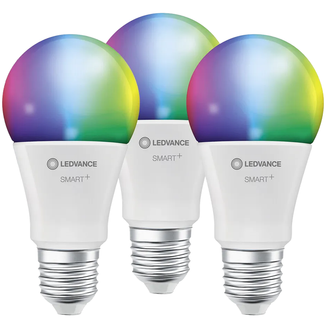 Ledvance Smart+ WiFi LED-Lampe Kolbenform E27/9W 806lm Farbwechsel 3er-Pack