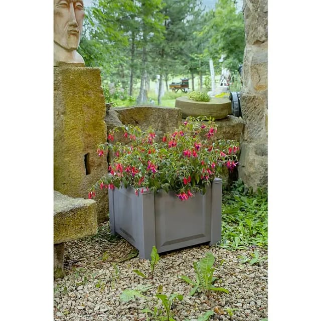 KHW Pflanzkasten quadratisch Grau