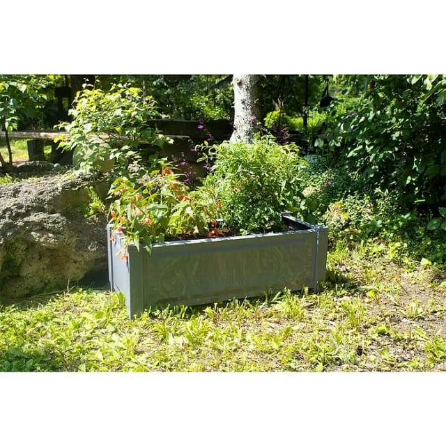 KHW Pflanzkasten rechteckig Grau