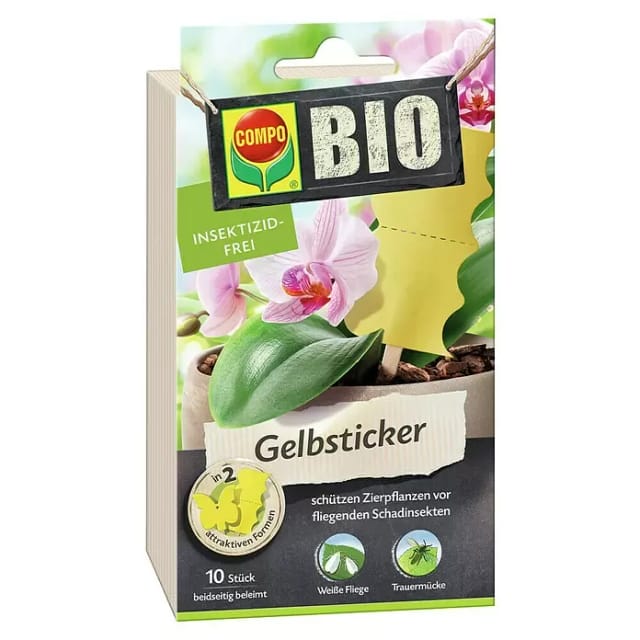 Compo BIO Gelbsticker 10 Stück gegen fliegende Schadinsekten