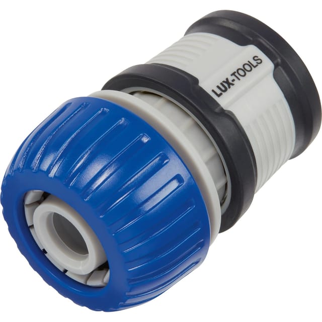 LUX-TOOLS Schlauchverbinder Comfort mit Wasserstopp 19 mm (3/4 Zoll)