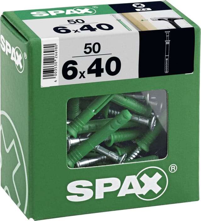 Spax Nageldübel Typ-ND 6 mm x 40 mm 50 Stück