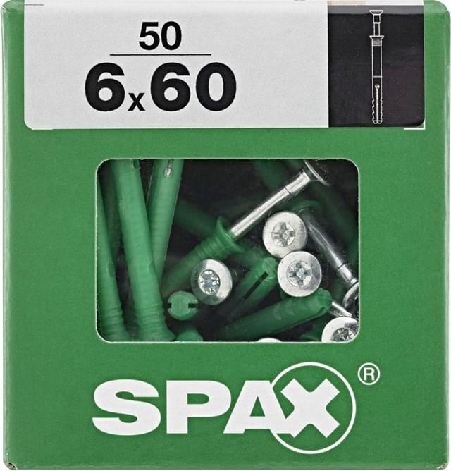 Spax Nageldübel Typ-ND 6 mm x 60 mm 50 Stück