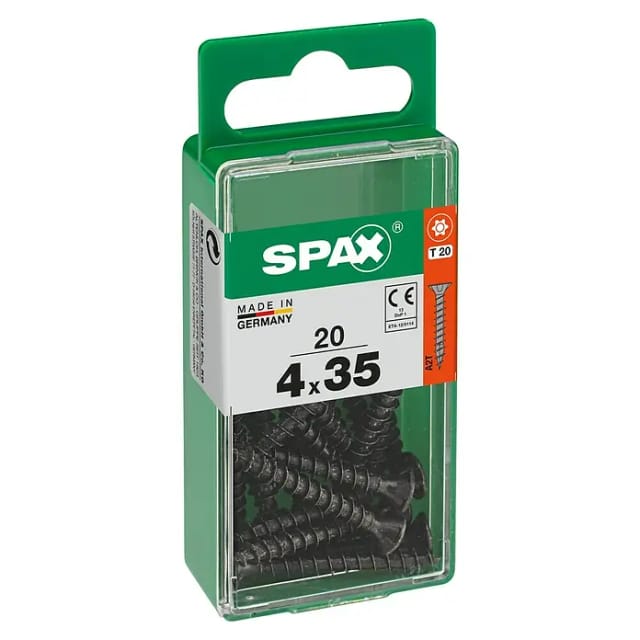 Spax Universalschraube VGW TSP Verzinkt 4 mm x 35 mm Schwarz 20 Stück