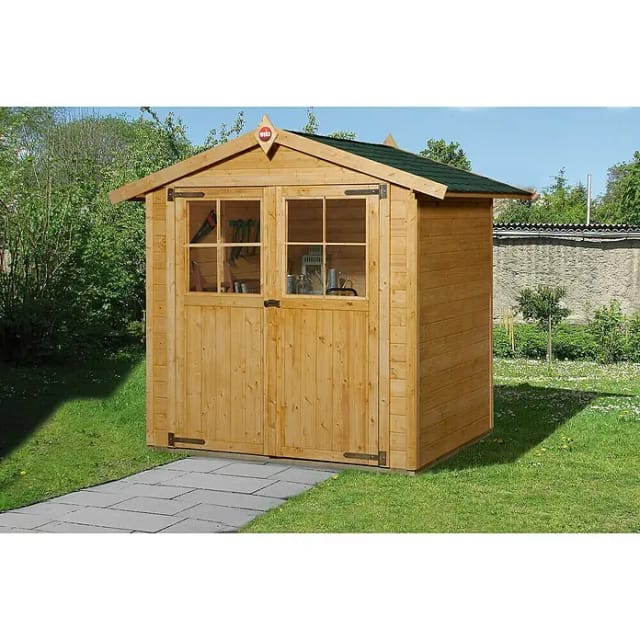 Weka Holz-Gartenhaus Parma Satteldach Lasiert 198 cm x 217 cm