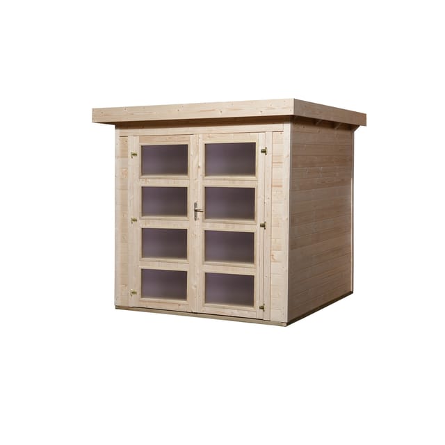 Weka Holz-Gartenhaus Pesaro Flachdach Unbehandelt 299 cm x 293 cm
