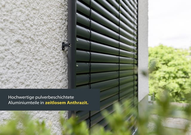 Schellenberg Sonnenschutz Raffstore Express mit Motor 230 cm x 160 cm Anthrazit
