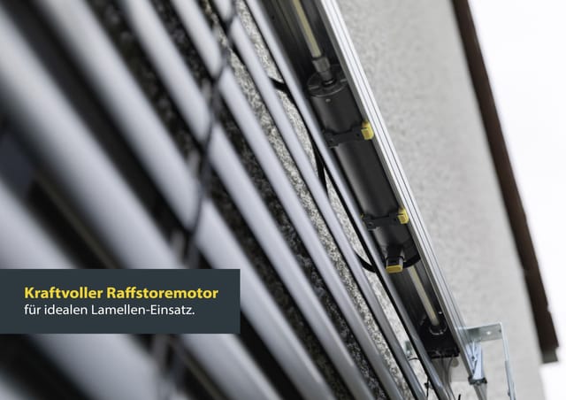 Schellenberg Sonnenschutz Raffstore Express mit Motor 240 cm x 240 cm Anthrazit