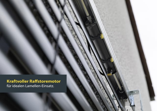 Schellenberg Sonnenschutz Raffstore Express mit Motor 230 cm x 260 cm Anthrazit