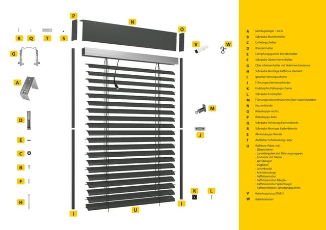 Schellenberg Sonnenschutz Raffstore Express mit Motor 170 cm x 200 cm Anthrazit