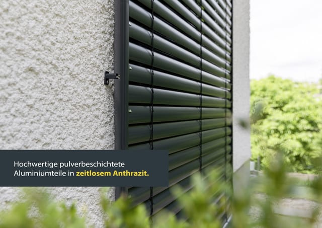 Schellenberg Sonnenschutz Raffstore Express mit Motor 230 cm x 200 cm Anthrazit