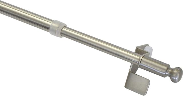 Gardinia Klemmstange Press&Go Kugel Ø 8/10 mm Edelstahloptik 30 - 50 cm