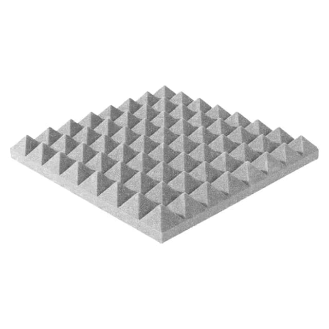 Softpur Pyramidenschaum Akupur 400 mm x 400 mm x 50 mm Dunkelgrau