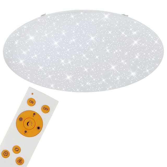 Trio LED-Deckenleuchte Nagano mit Sternenhimmel Ø 79 cm Weiß