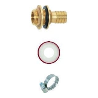 Geka Regentonnenanschluss-Set mit 1 Zoll Tülle Messing mit Tülle 1 Zoll x AG G1 Zoll