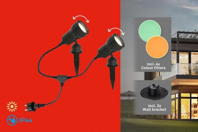 Briloner LED-Außenleuchte Gartenspieß
