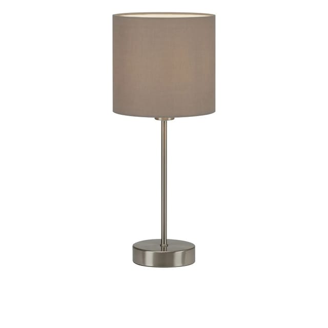 Brilo Tischleuchte Fabric Kabelschalter E14 Fassung Taupe