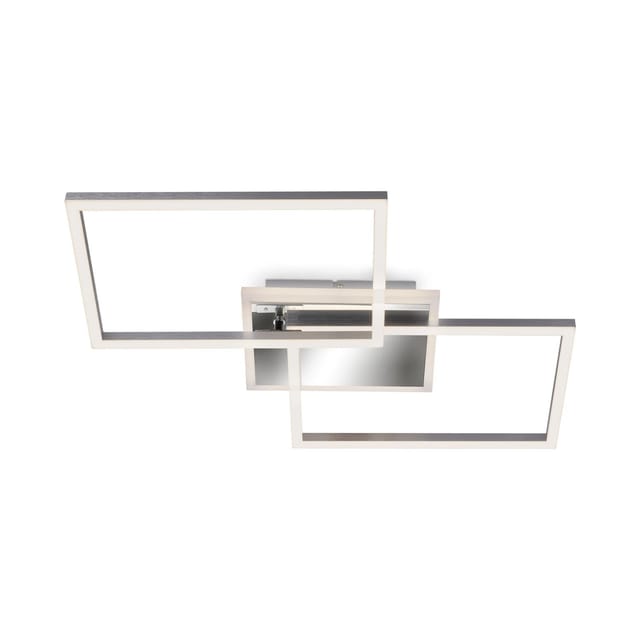 Brilo LED-Deckenleuchte Frame inkl. Fernbedienung Dimmbar Backlight Silber