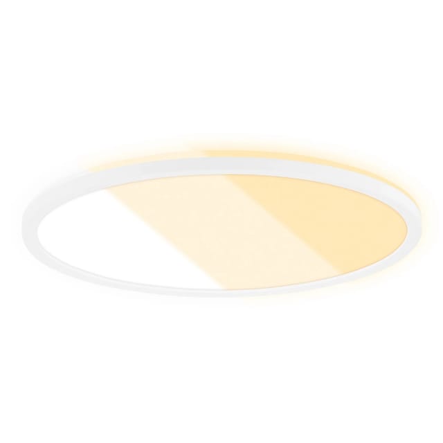 Brilo LED Panel Slim CTS Schalter Flach Backlight Weiß Ø 42 cm x2,9 cm