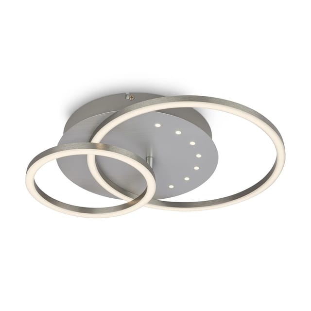 Brilo LED Deckenleuchte Frame Dot Schwenkbar Warmweißes Licht 40 cm Aluminium