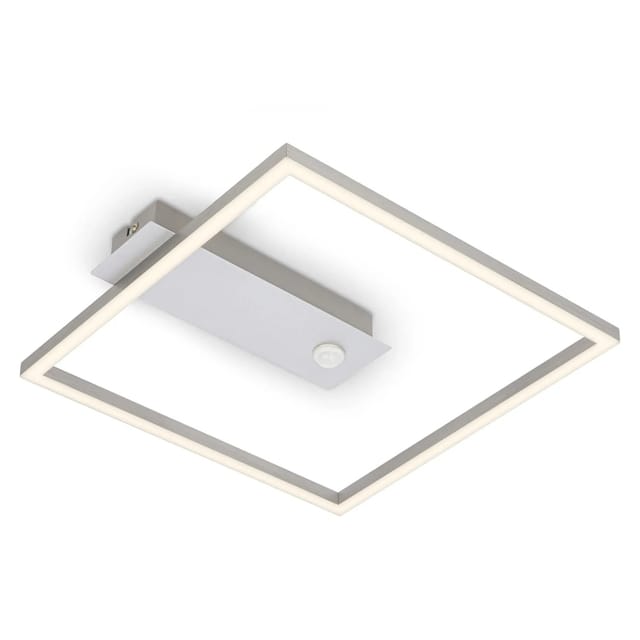 Brilo LED-Deckenleuchte Nici Bewegungsmelder Dämmerungssensor Silber
