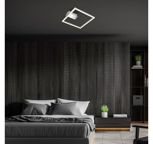 Brilo LED-Deckenleuchte Nici Warmweiße Lichtfarbe Silber 26,5 cm x 25 cm