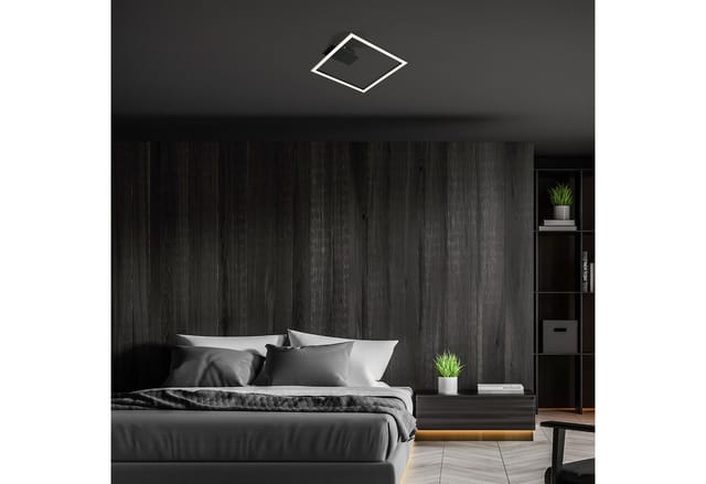 Brilo LED-Deckenleuchte Nici Warmweiße Lichtfarbe Schwarz 26,5 cmx 25 cm