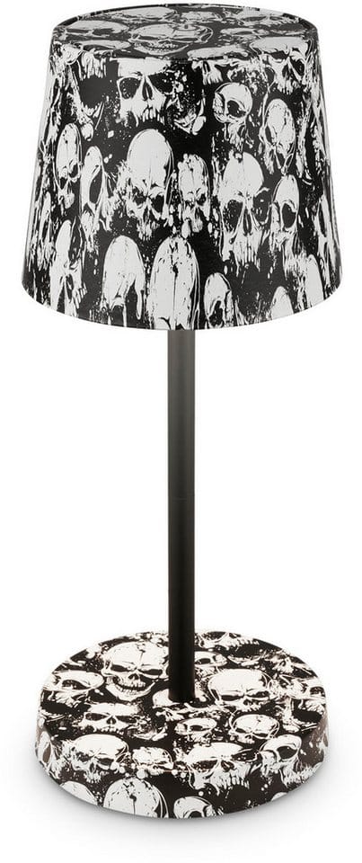 Brilo Akku Tischleuchte Piha Touch Dimmbar 26 cm Skulls Motiv