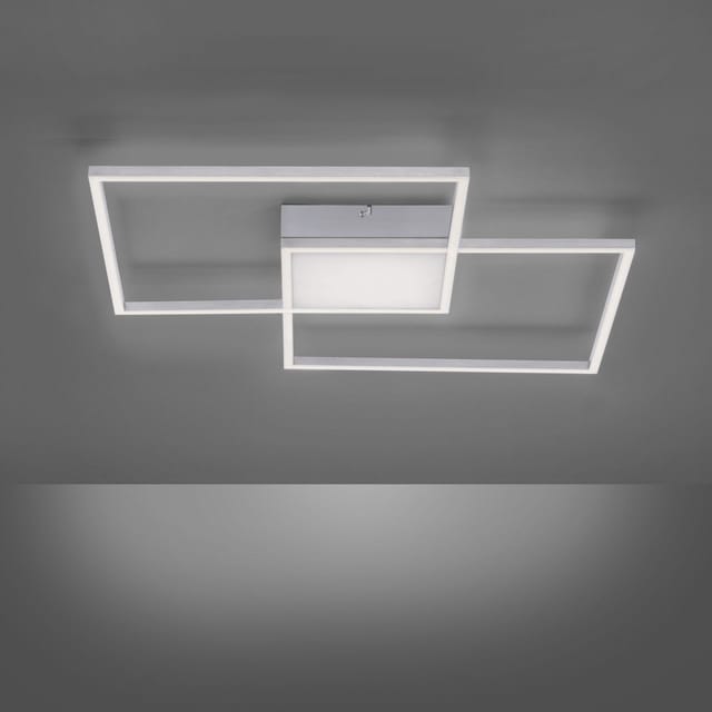 Just Light. LED-Deckenleuchte Asmin Stahl 60 cm x 60 cm