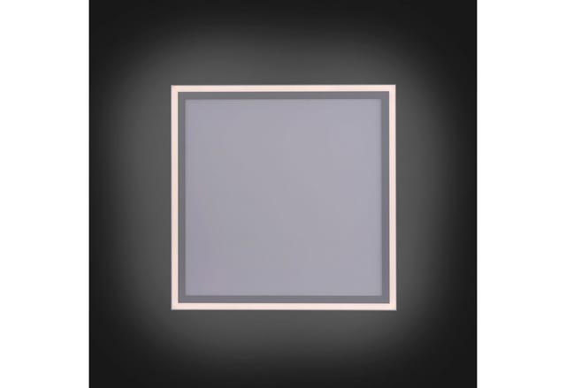 Just Light. LED-Deckenleuchte Edging Weiß 46,4 cm x 46,4 cm
