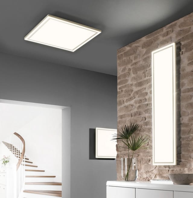 Just Light. LED-Deckenleuchte Edging Weiß 121,4 cm x 31,4 cm