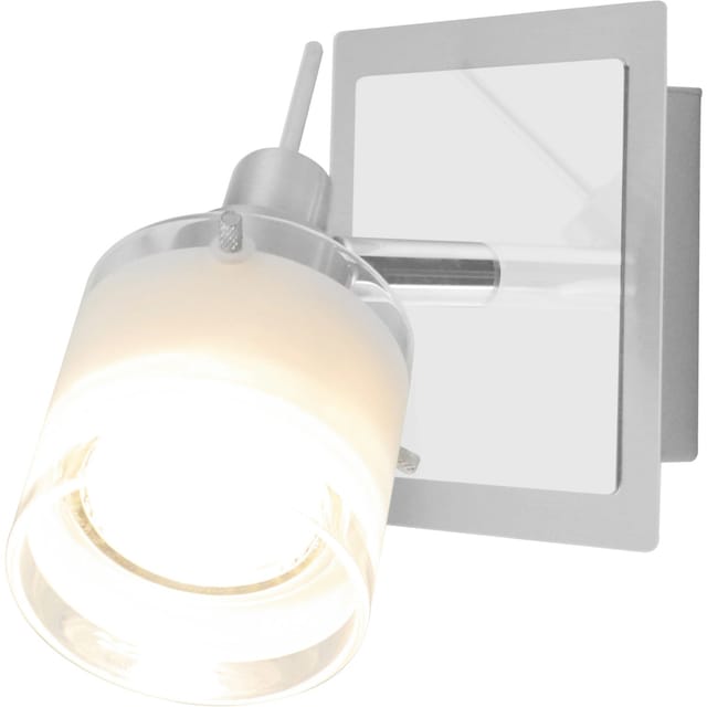 LED-Deckenstrahler Asola 1-flammig Nickel matt 3,5 W Warmweiß 370,m ca. 10 cm