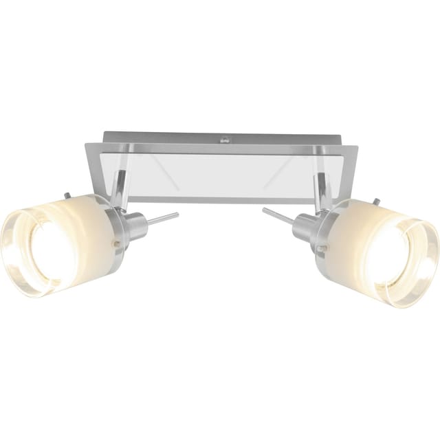 LED-Deckenstrahler Asola 2-flammig Nickel matt 2 x GU10 3,5W Warmweiß 370lm 20cm