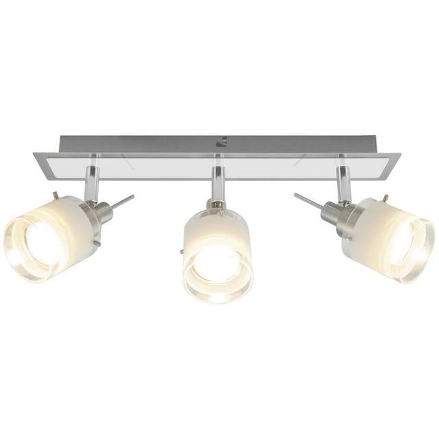 LED-Deckenstrahler Asola 3-flammig Nickel matt 3xGU10 3,5W Warmweiß 370lm 34cm